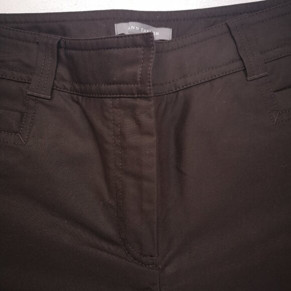 Anne Taylor Ladies Size 12 Dark Brown Straight Legs Casual Pants - Picture 6 of 12